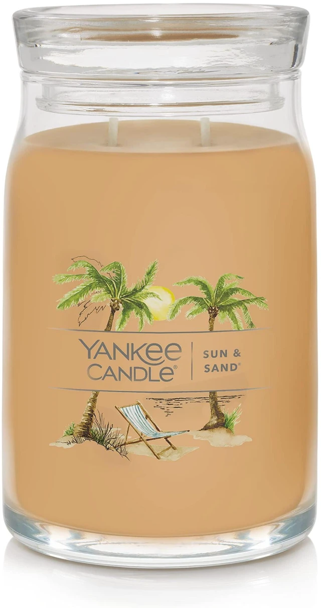 Main image of Yankee Candle Sun & Sand Scented Signature 20oz Large Jar 2-Wick Candle Over 60 Hours of Burn Time