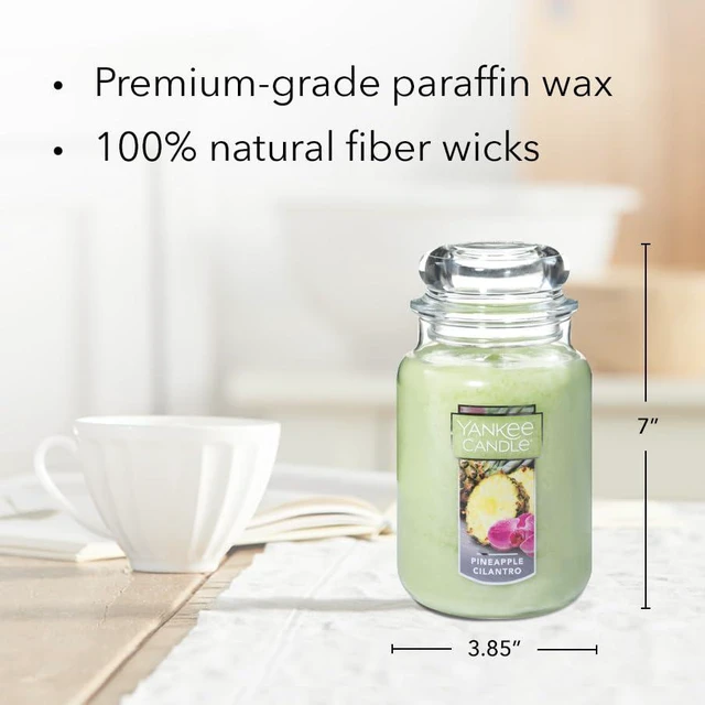 Alt view image 4 of 5 - Yankee Candle Pineapple Cilantro Scented Classic 22oz Large Jar Single Wick Candle Over 110 Hours of Burn Time