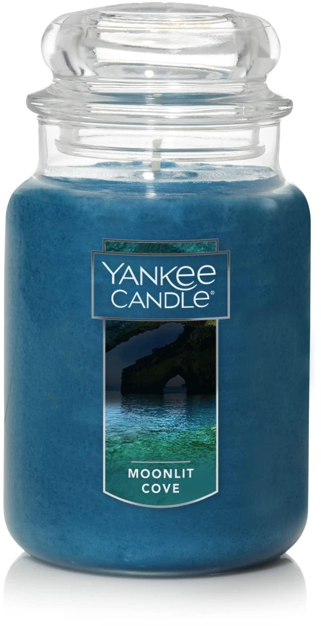 Main image of Yankee Candle Moonlit Cove Scented, Classic 22oz Large Jar Single Wick Candle, Over 110 Hours of Burn Time