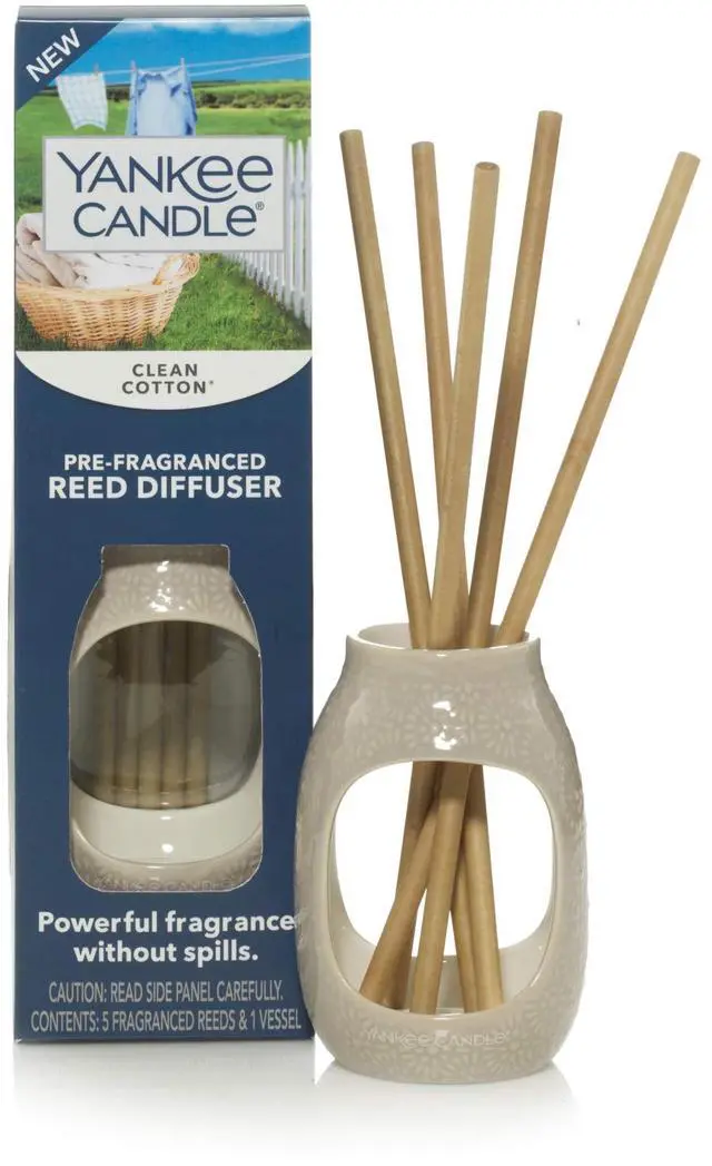Main image of Yankee Candle Pre-Fragranced Clean Cotton Reed Diffuser, 1609205