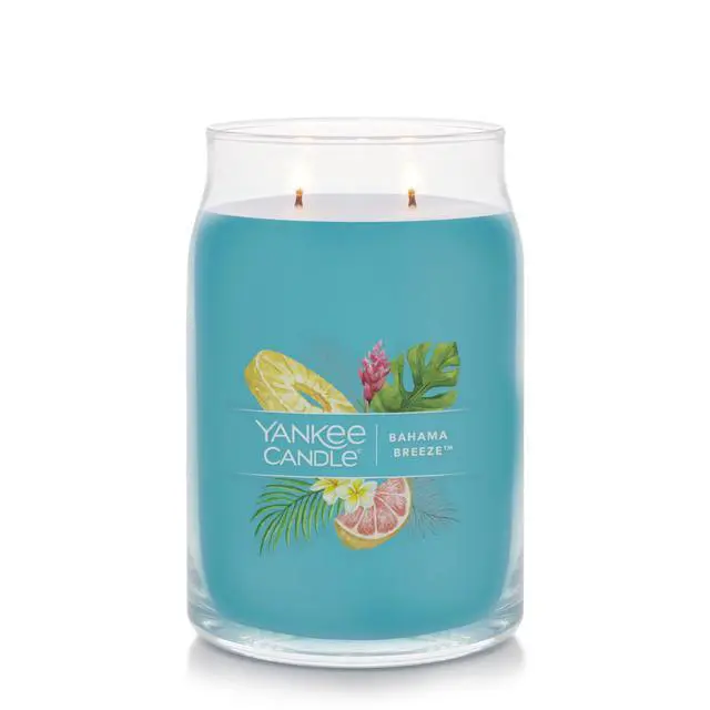 Alt view image 2 of 5 - Yankee Candle Bahama Breeze Scented Signature 20oz Large Jar 2-Wick Candle Over 60 Hours of Burn Time