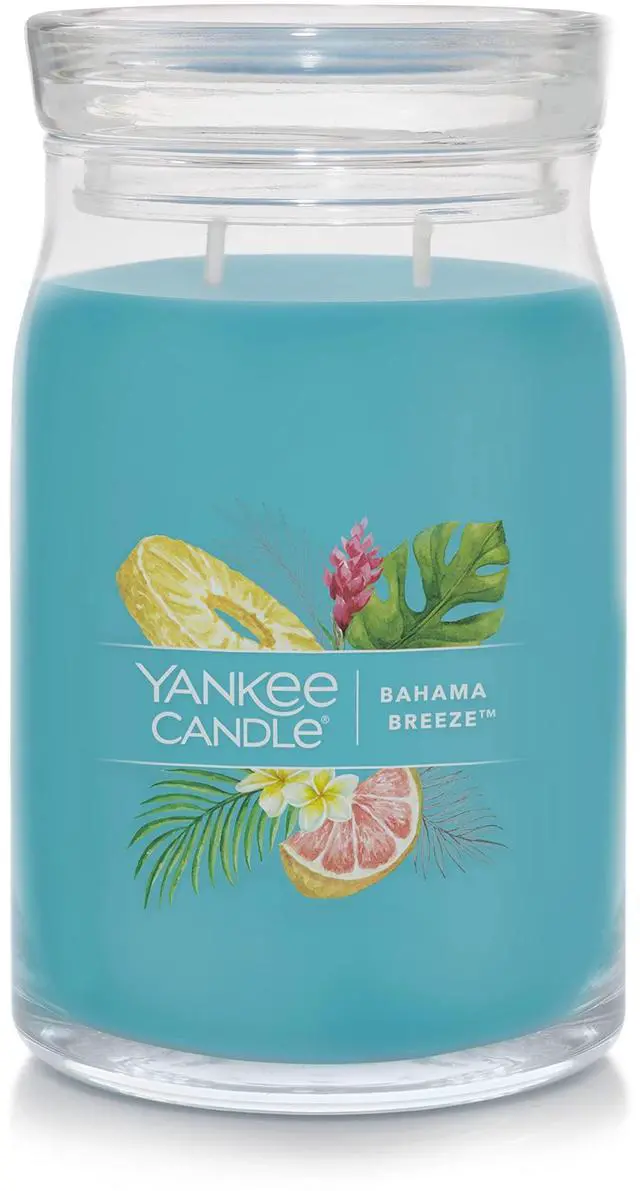 Main image of Yankee Candle Bahama Breeze Scented Signature 20oz Large Jar 2-Wick Candle Over 60 Hours of Burn Time