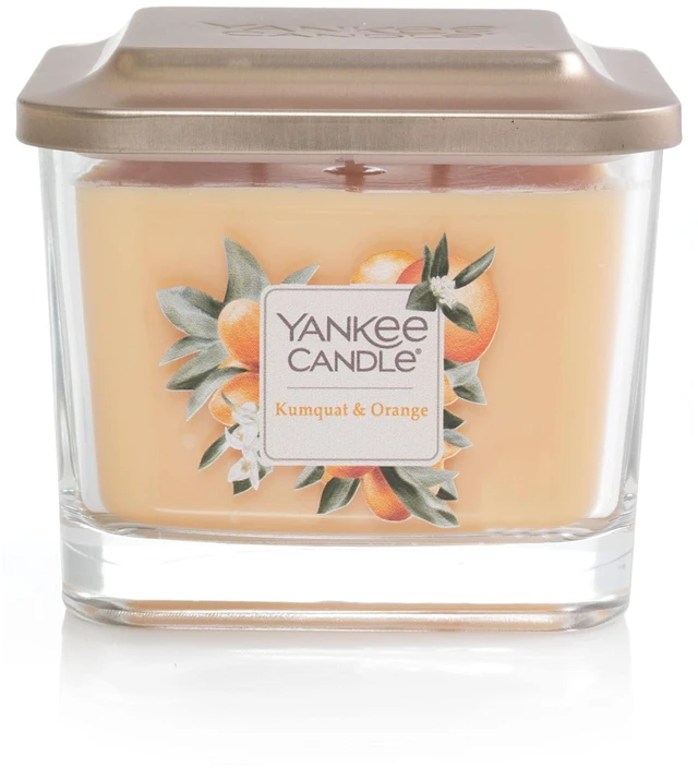 Main image of Yankee Candle Elevation Collection with Platform Lid Kumquat & Orange Scented Candle, Medium 3-Wick, 38 Hour Burn Time