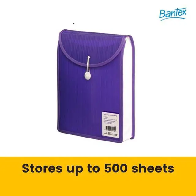 Alt view image 4 of 4 - Bantex A4 Top Load Attache File, Violet