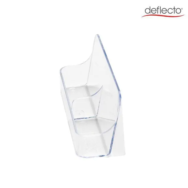 Alt view image 3 of 7 - Deflecto | Clear Acrylic 2 Pocket Desktop Business Card Holder | Landscape Business Card Display for Home, Business & Exhibition | Up to 100 Cards
