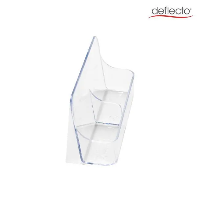 Alt view image 6 of 7 - Deflecto | Clear Acrylic 2 Pocket Desktop Business Card Holder | Landscape Business Card Display for Home, Business & Exhibition | Up to 100 Cards