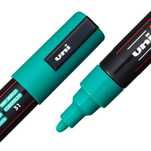 Alt view image 2 of 7 - POSCA® PC-5M Paint Marker, Medium Reversible Tip (1.8-2.5mm), Emerald Green
