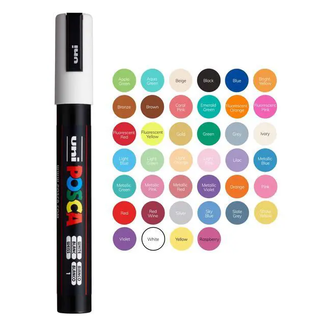 Alt view image 4 of 7 - POSCA® PC-5M Paint Marker, Medium Reversible Tip (1.8-2.5mm), Emerald Green