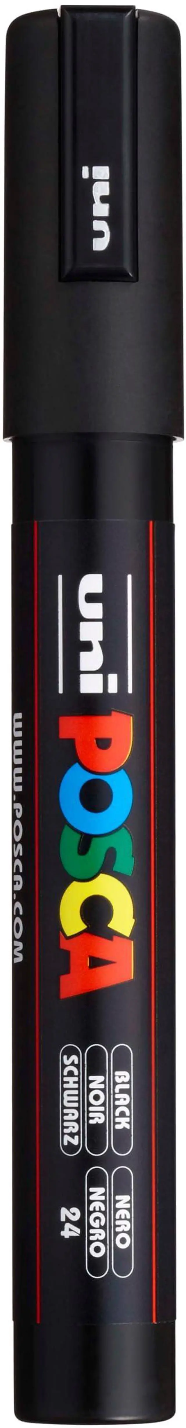 Main image of POSCA® PC-5M Paint Marker, Medium Reversible Tip (1.8-2.5mm), Black