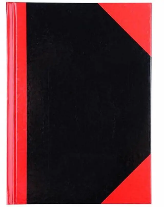 Main image of Cumberland 43108 Black & Red Notebook Gloss Cover A5 100, Leaf