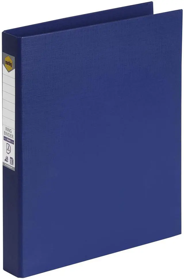 Main image of Marbig 2D PE Linen Ring Binder, 25 mm, Blue