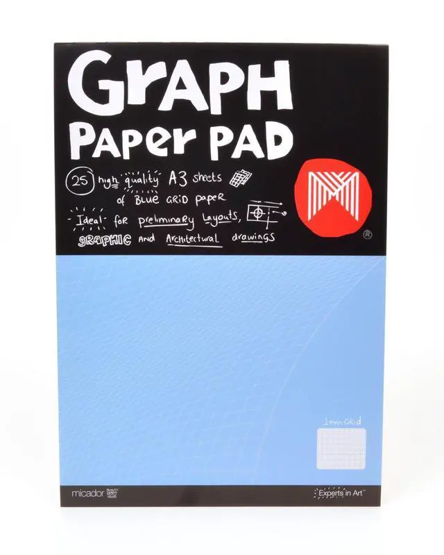 Main image of MICADOR GRAPH PAD MICADOR A3 GRP032 1MM SQUARES