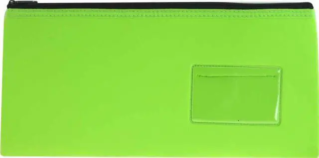 Main image of Osmer N3417G1 Neoprene One Zip Pencil Case with Name Card Insert, 34 cm x 17 cm Size, Lime Green