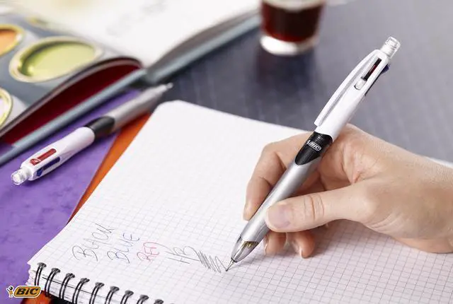Alt view image 2 of 6 - BIC 4 Colours Multifunctional Ballpoint Pen and HB Pencil Combo - Set of 12 - All in One Writing Instrument with Built in Eraser