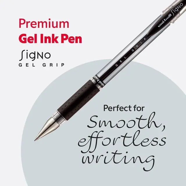 Alt view image 2 of 7 - uni-ball Gel Impact Pens, 0.7 mm, Black (12-Pack)