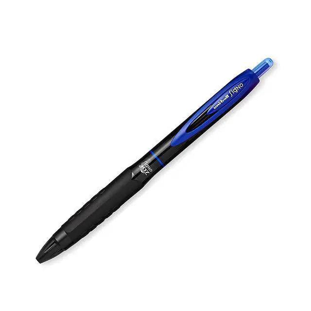 Alt view image 4 of 7 - uni-ball UMN-307 Signo RT Rollerball Pen, Blue Gel (Pack of 12)
