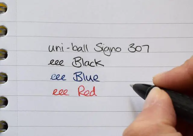 Alt view image 3 of 7 - uni-ball UMN-307 Signo RT Rollerball Pen, Blue Gel (Pack of 12)
