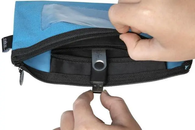 Alt view image 3 of 4 - Celco Tartan Cases, Marine Blue, Small, Pencil Case