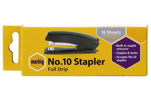 Alt view image 5 of 5 - MARBIG(R) 90400B Stapler No. 10 Black Marbig