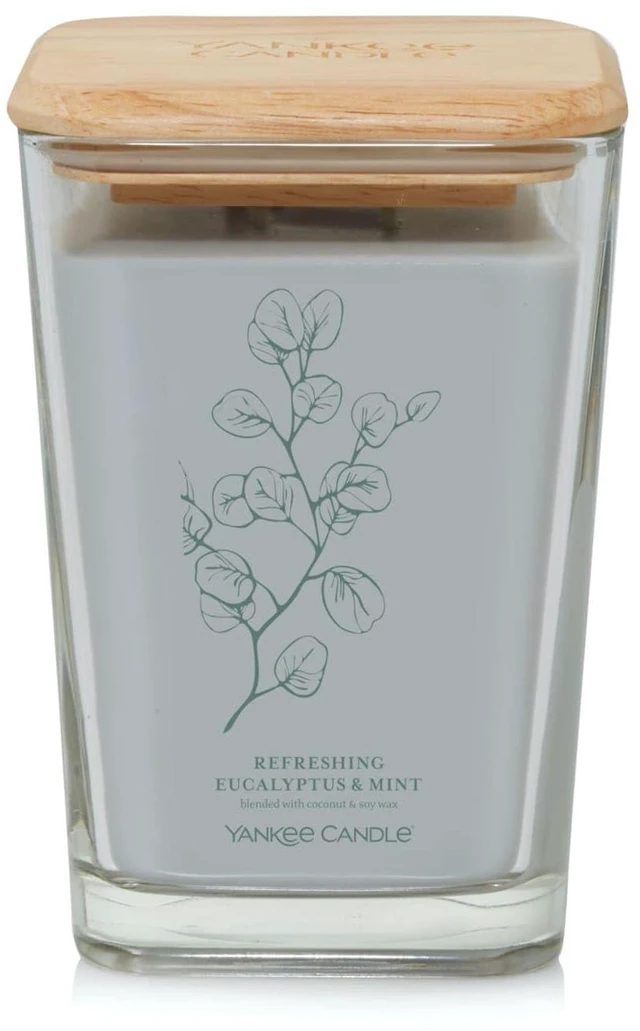 Main image of Yankee Candle Refreshing Eucalyptus & Mint Well Living Collection Large Square Candle 19.5 oz.