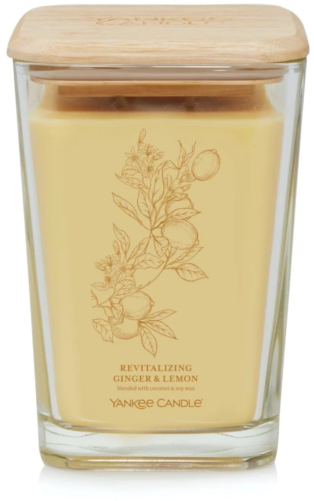 Main image of Yankee Candle Revitalizing Ginger & Lemon Well Living Collection Large Square Candle 19.5 oz.