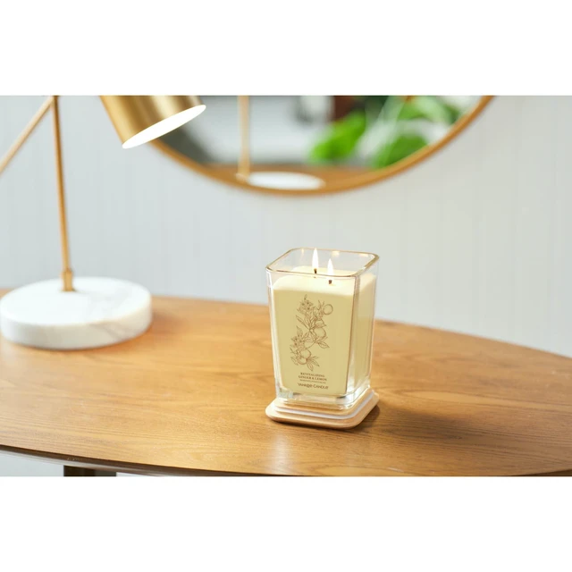 Alt view image 3 of 7 - Yankee Candle Revitalizing Ginger & Lemon Well Living Collection Large Square Candle 19.5 oz.