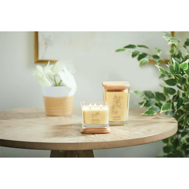 Alt view image 4 of 7 - Yankee Candle Revitalizing Ginger & Lemon Well Living Collection Large Square Candle 19.5 oz.