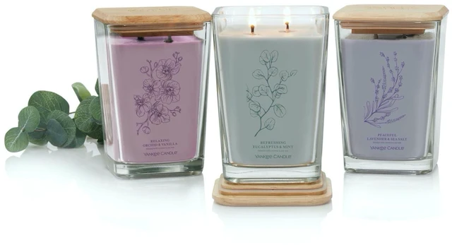 Alt view image 7 of 7 - Yankee Candle Refreshing Eucalyptus & Mint Well Living Collection Large Square Candle 19.5 oz.