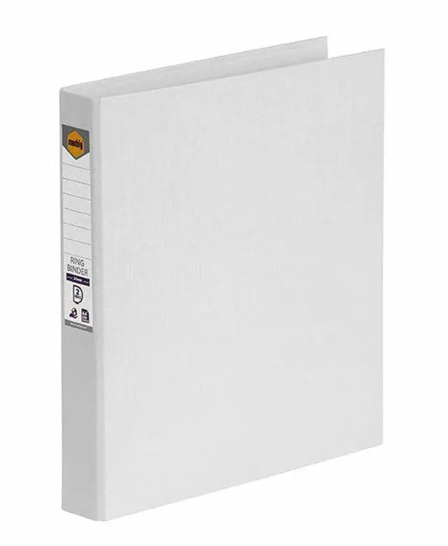 Main image of Marbig 2D Pe Linen Binder, White, 25 mm