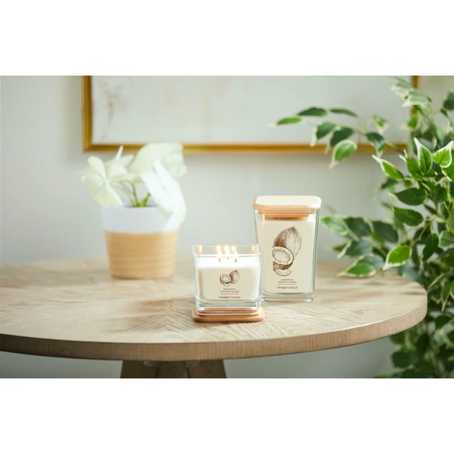 Alt view image 4 of 7 - Yankee Candle Renewing Coconut & Iris Well Living Collection Large Square Candle 19.5 oz.