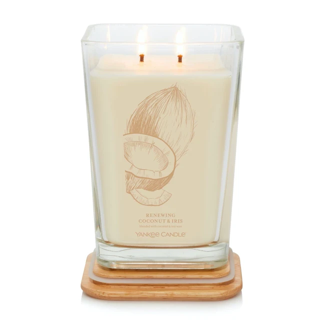 Alt view image 2 of 7 - Yankee Candle Renewing Coconut & Iris Well Living Collection Large Square Candle 19.5 oz.