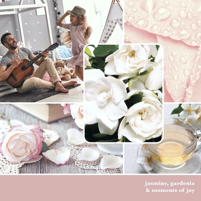 Alt view image 6 of 7 - Yankee Candle Joyful Jasmine & Gardenia Well Living Collection Large Square Candle 19.5 oz. Light Pink