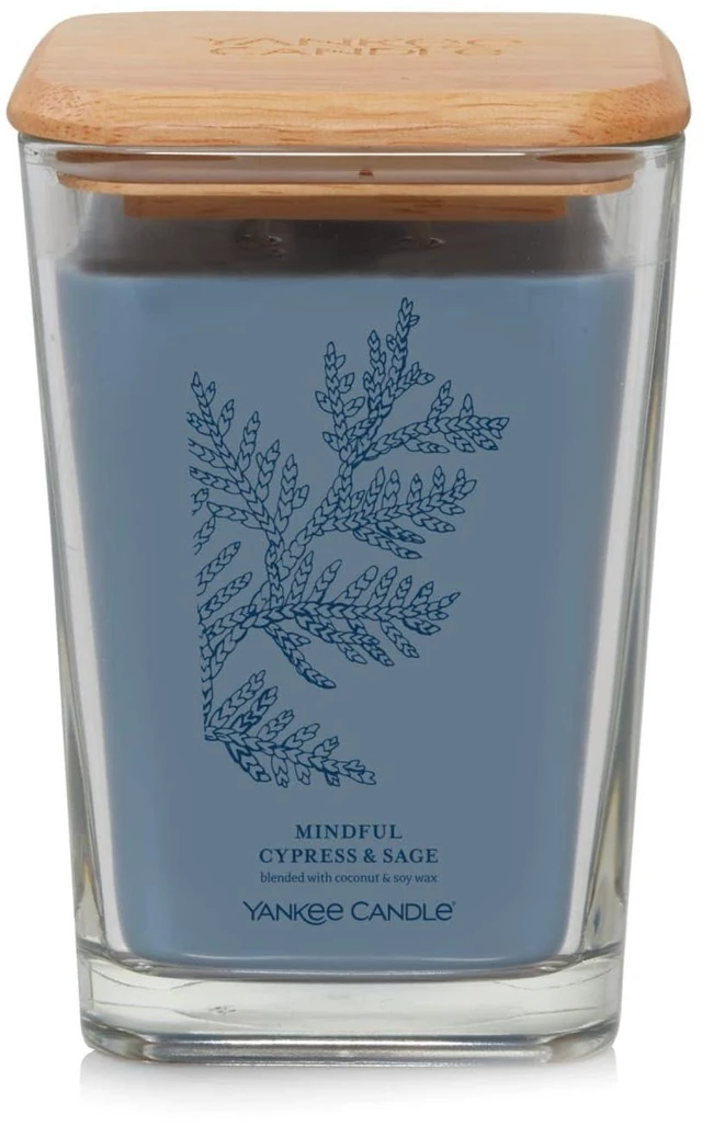 Main image of Yankee Candle Mindful Cypress & Sage Well Living Collection Large Square Candle 19.5 oz.