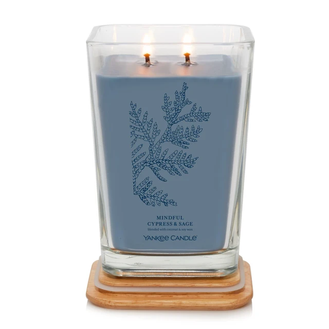 Alt view image 2 of 7 - Yankee Candle Mindful Cypress & Sage Well Living Collection Large Square Candle 19.5 oz.