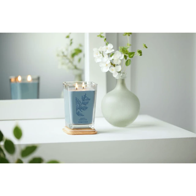 Alt view image 3 of 7 - Yankee Candle Mindful Cypress & Sage Well Living Collection Large Square Candle 19.5 oz.