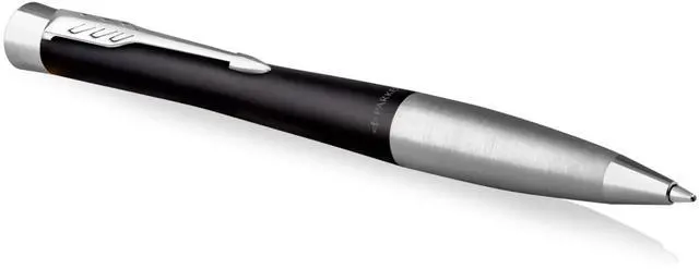 Main image of Parker Urban Twist Ballpoint Pen | Muted Black with Chrome Trim | Medium Point Blue Ink Refill | Gift Box
