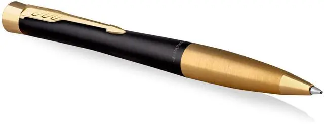 Main image of Parker Urban Twist Ballpoint Pen | Muted Black with Gold Trim | Medium Point Blue Ink Refill | Gift Box