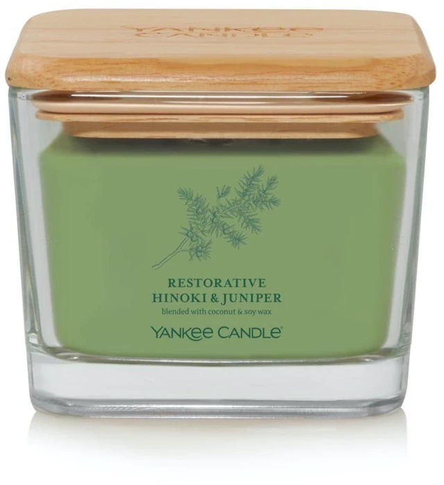 Main image of Yankee Candle Restorative Hinoki & Juniper Well Living Collection Medium Square Candle 11.25 oz