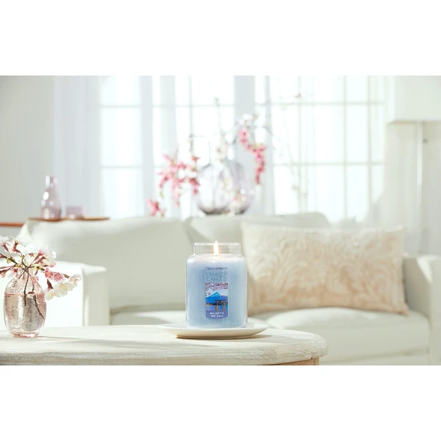 Alt view image 3 of 6 - Yankee Candle Majestic Mt. Fuji Large Jar CandleLight Blue Coconut Scent