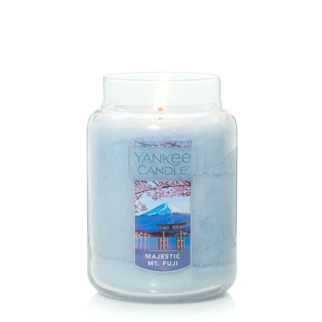 Alt view image 2 of 6 - Yankee Candle Majestic Mt. Fuji Large Jar CandleLight Blue Coconut Scent