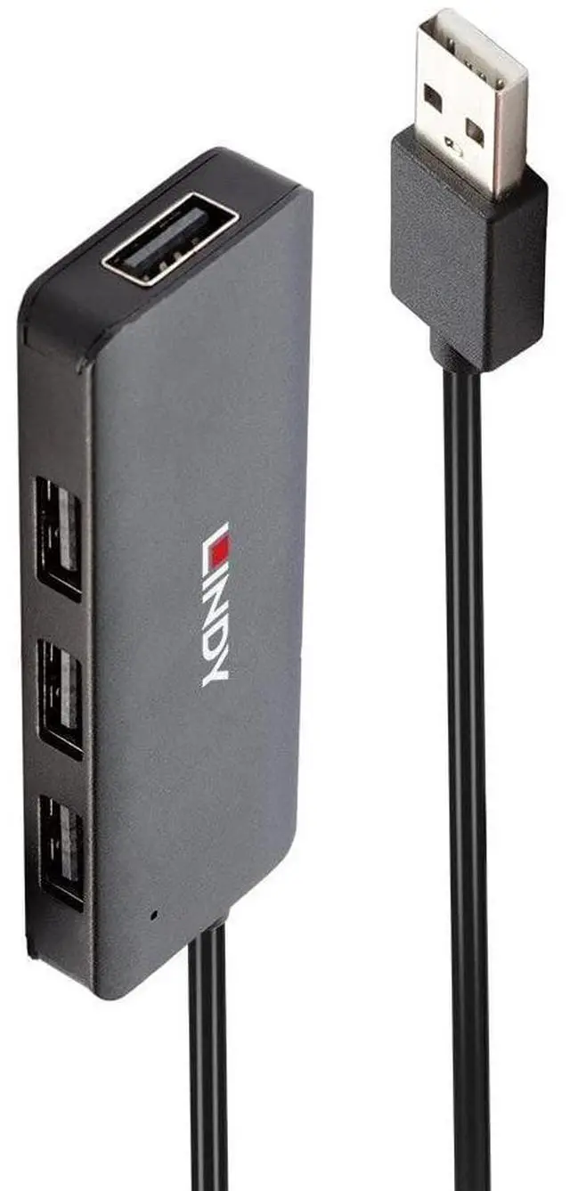 Main image of Lindy 4 x USB 2.0, 480 MBit Black, 9988775