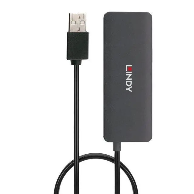 Alt view image 2 of 6 - Lindy 4 x USB 2.0, 480 MBit Black, 9988775