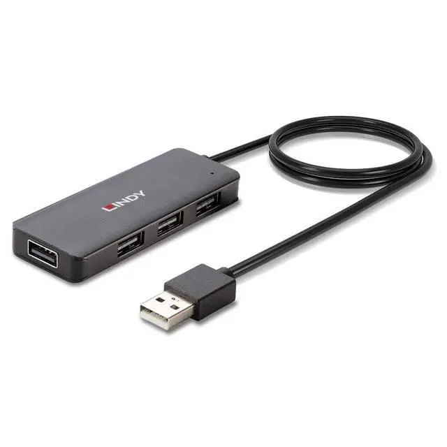 Alt view image 6 of 6 - Lindy 4 x USB 2.0, 480 MBit Black, 9988775