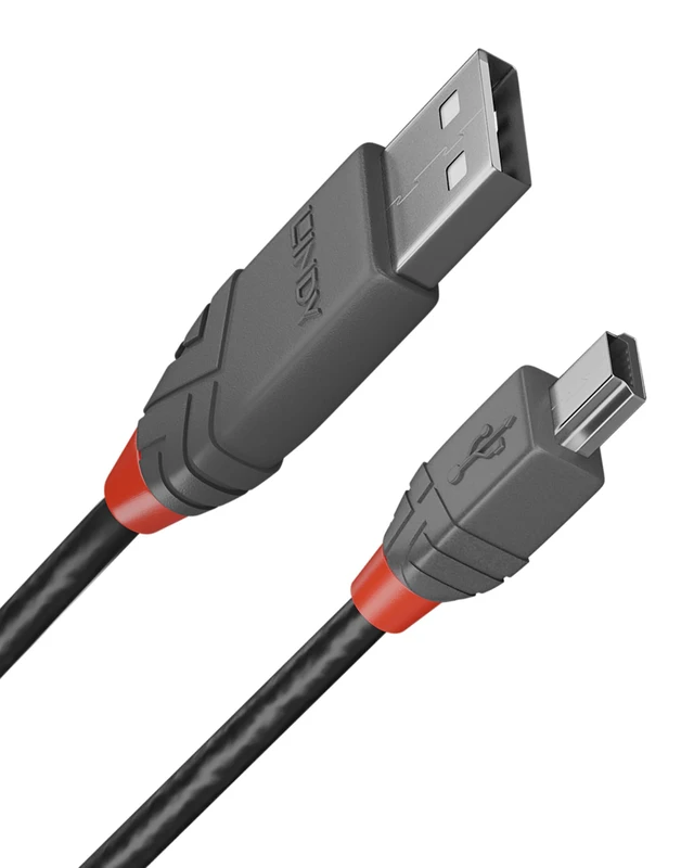 Alt view image 3 of 6 - Lindy 2m USB 2.0 Type A to Mini-B Cable, Anthra Line 36723