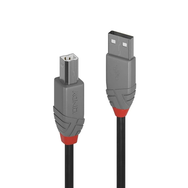 Alt view image 2 of 8 - Lindy 2m USB 2.0 Type A to B Cable, Anthra Line 36673