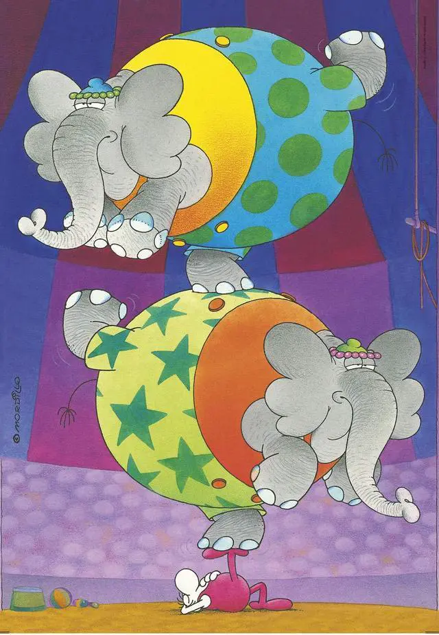 Alt view image 2 of 3 - Clementoni - 27134 - Supercolor Puzzle - Mordillo, The Balance - 104 Pieces - Made in Italy - Jigsaw Puzzle Children Age 6+
