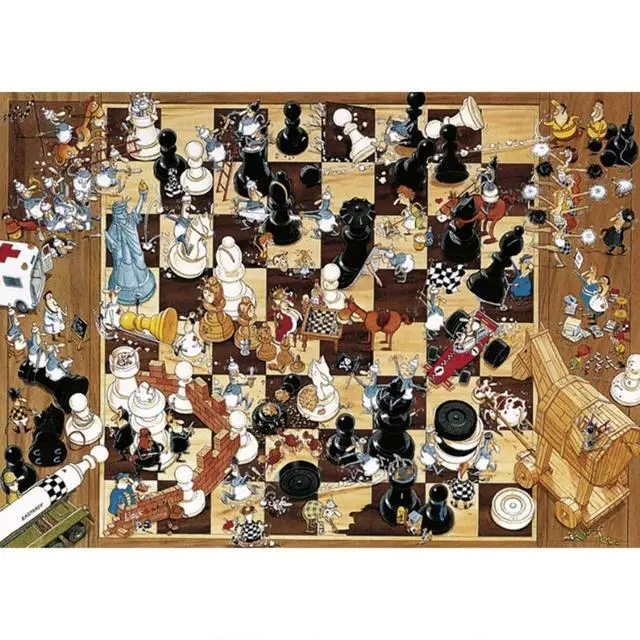 Alt view image 2 of 3 - heye triangular degano puzzles black/white, 1000piece