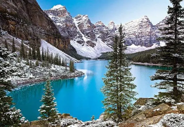 Alt view image 2 of 7 - CASTORLAND 1000 Piece Jigsaw puzzle, The Jewel of the Rockies, Canada, Idyllic Landscape, Mountains and Lake, Adult puzzle, Castorland C-102372-2