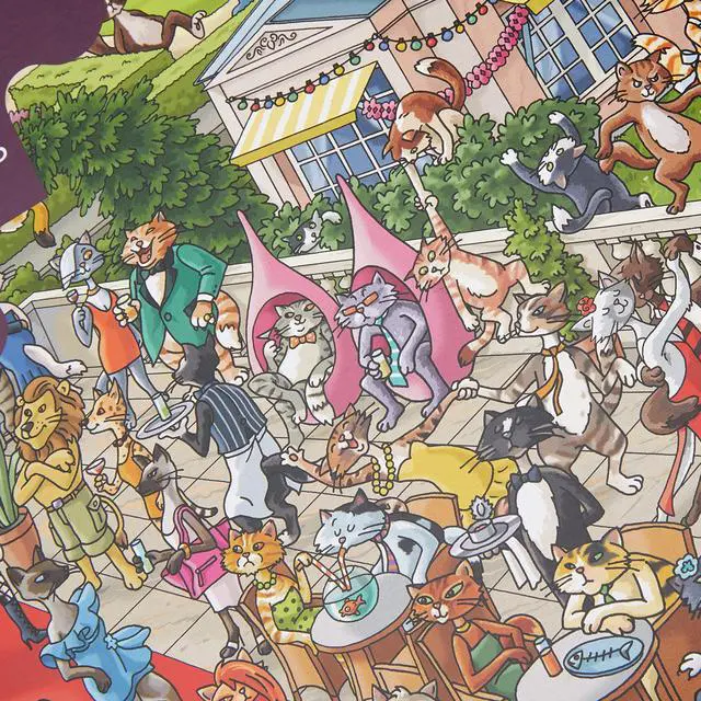 Alt view image 2 of 4 - Heye 29838 Party Cats, Tanck Triangular Puzzles, 50 x 70 x 0.2 centimetres