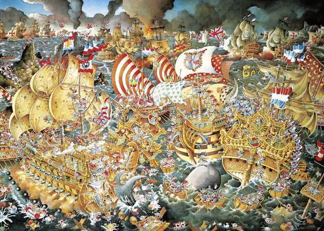 Alt view image 2 of 3 - Heye 29795 "Trafalgar Ryba Triangular Puzzle (2000-Piece)